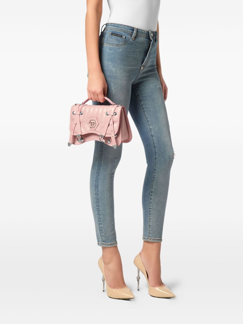 medium Hexagon leather tote bag - 2