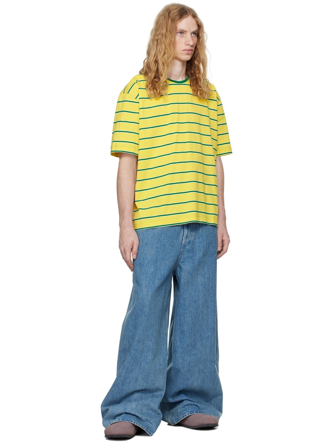 Yellow Striped Over T-shirt - 4