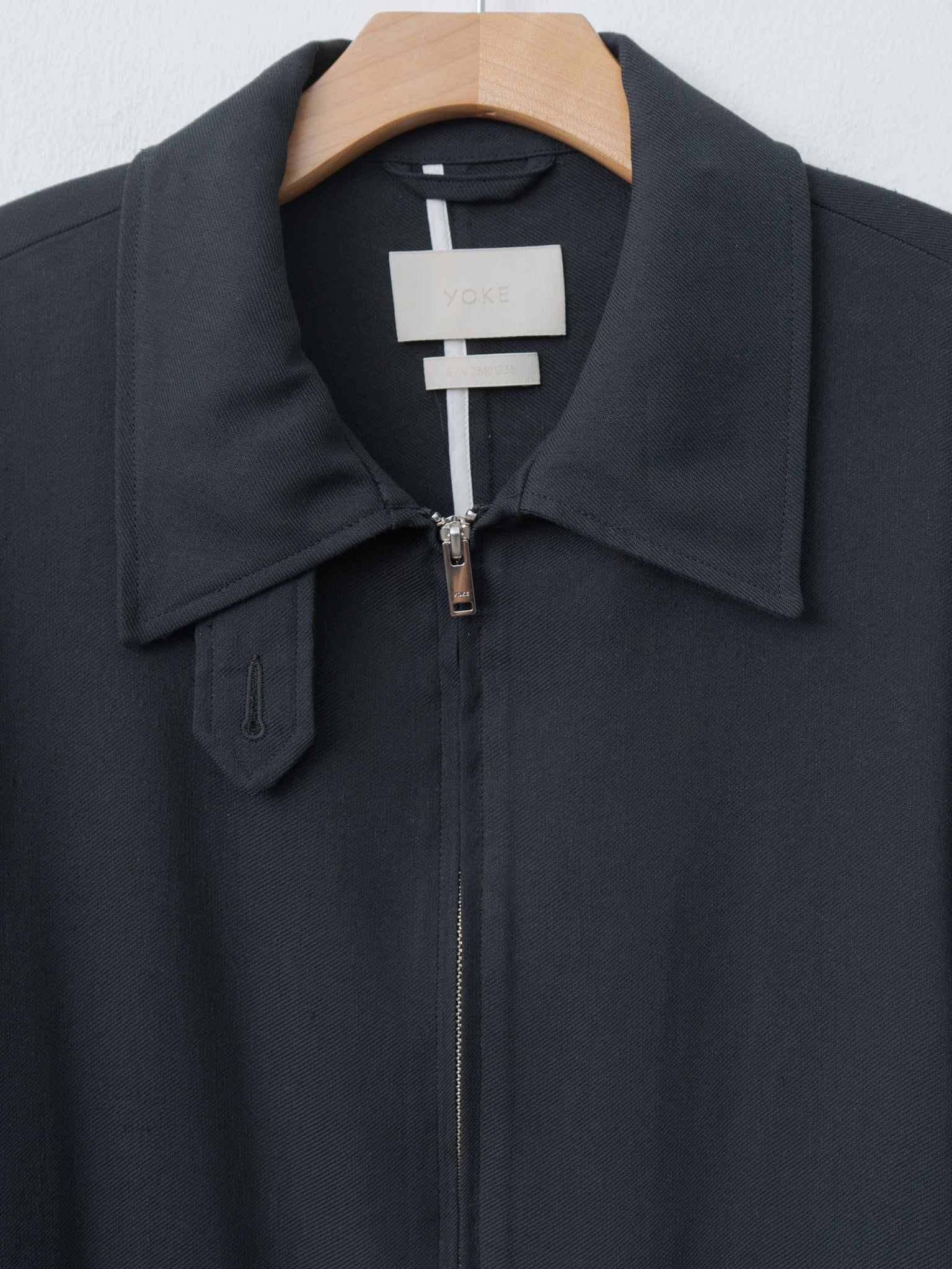 Linen Acetate Zip Blouson - Black - 7