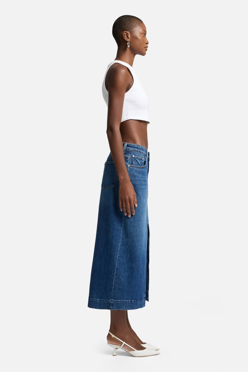 Amber Denim Midi Skirt in Artifact 6