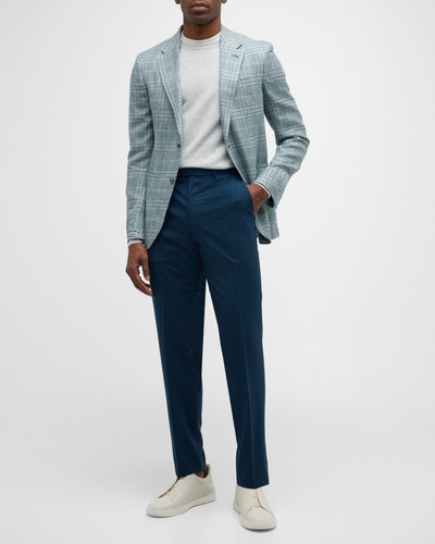 ZEGNA Men's Plaid Linen-Blend Sport Coat outlook