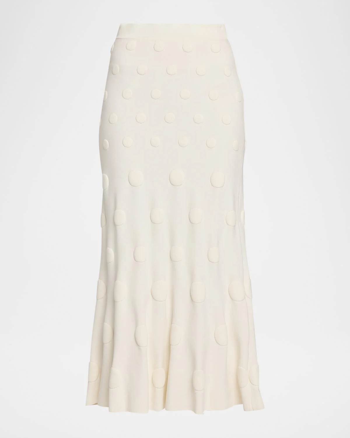 Pucker Dot Knit Midi Skirt - 1