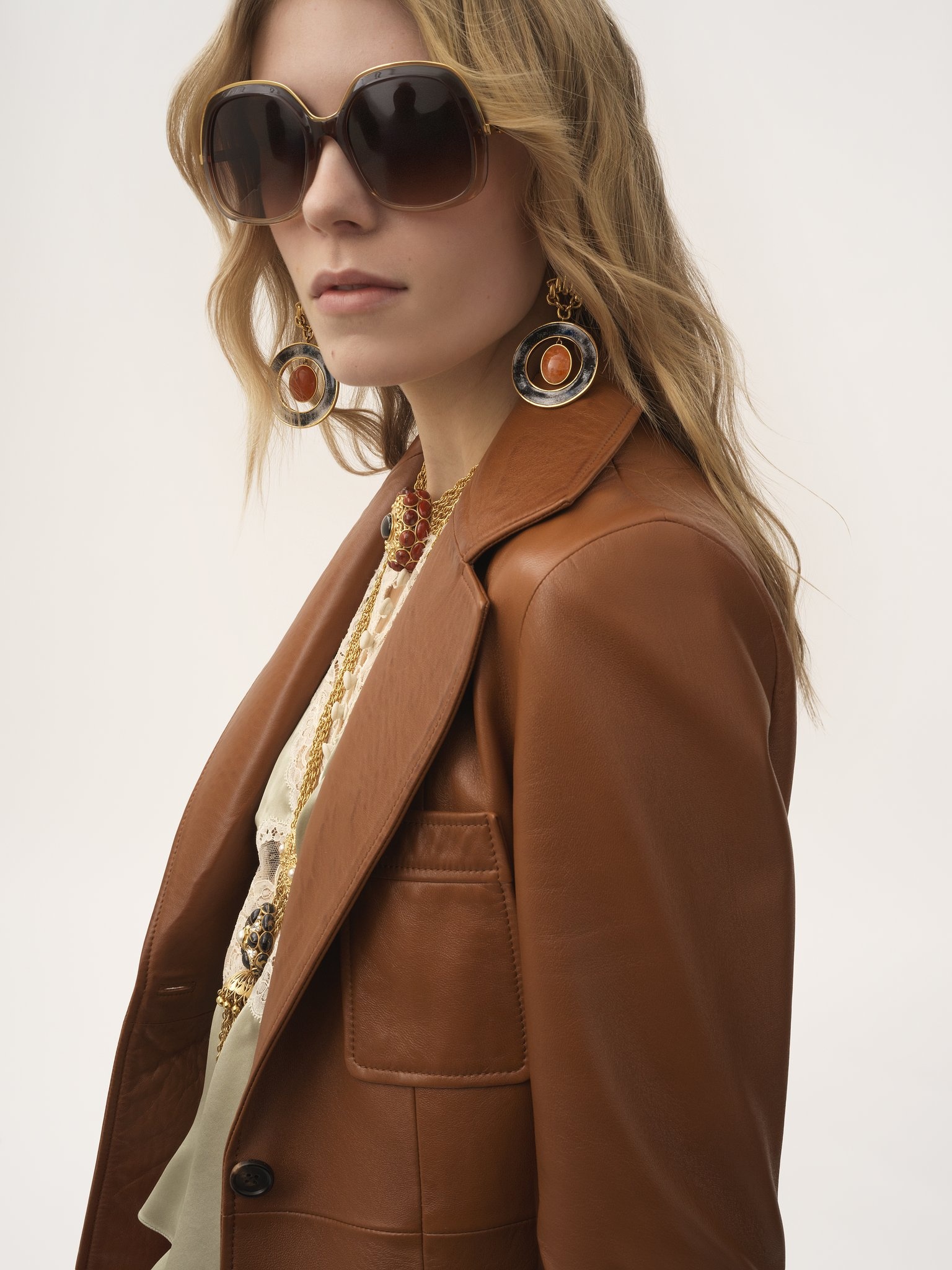 TAILORED JACKET IN LEATHER - 4