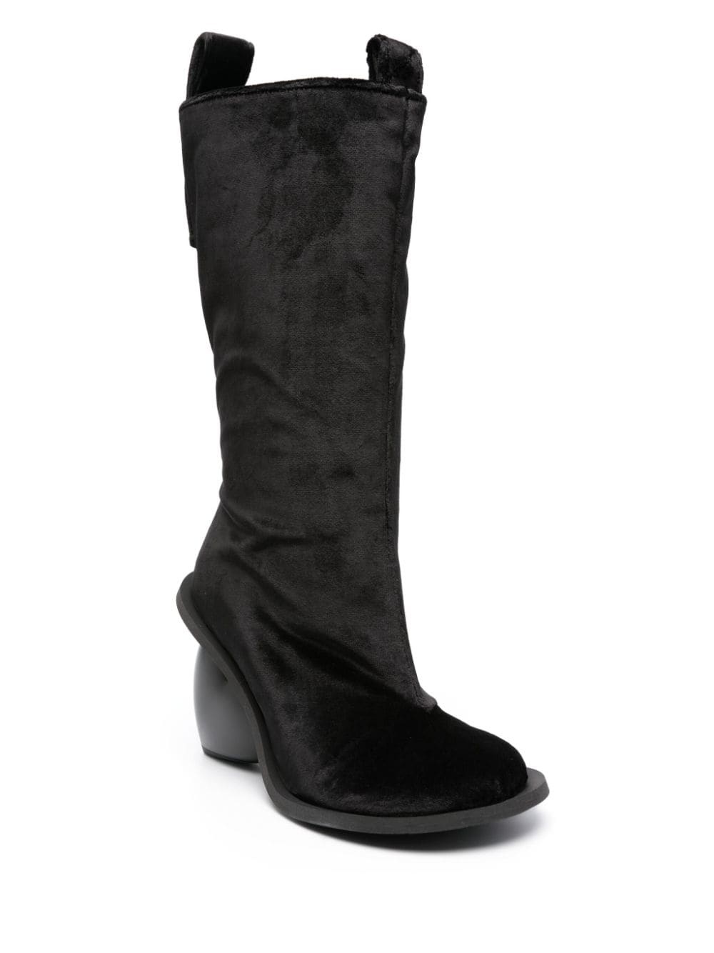Love 115mm velvet mid-calf boots - 2