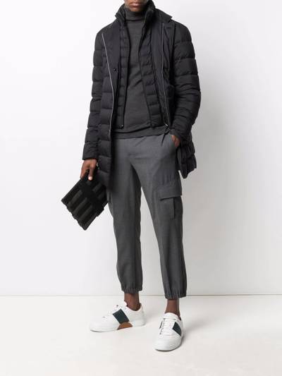 Herno padded button-up coat outlook