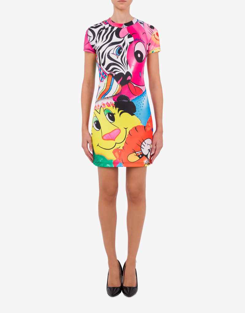 Moschino INFLATABLE ANIMALS DRESS IN TECHNICAL SWEATSHIRT FABRIC outlook