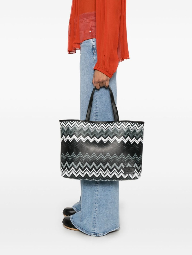 Missoni large canvas tote bag outlook