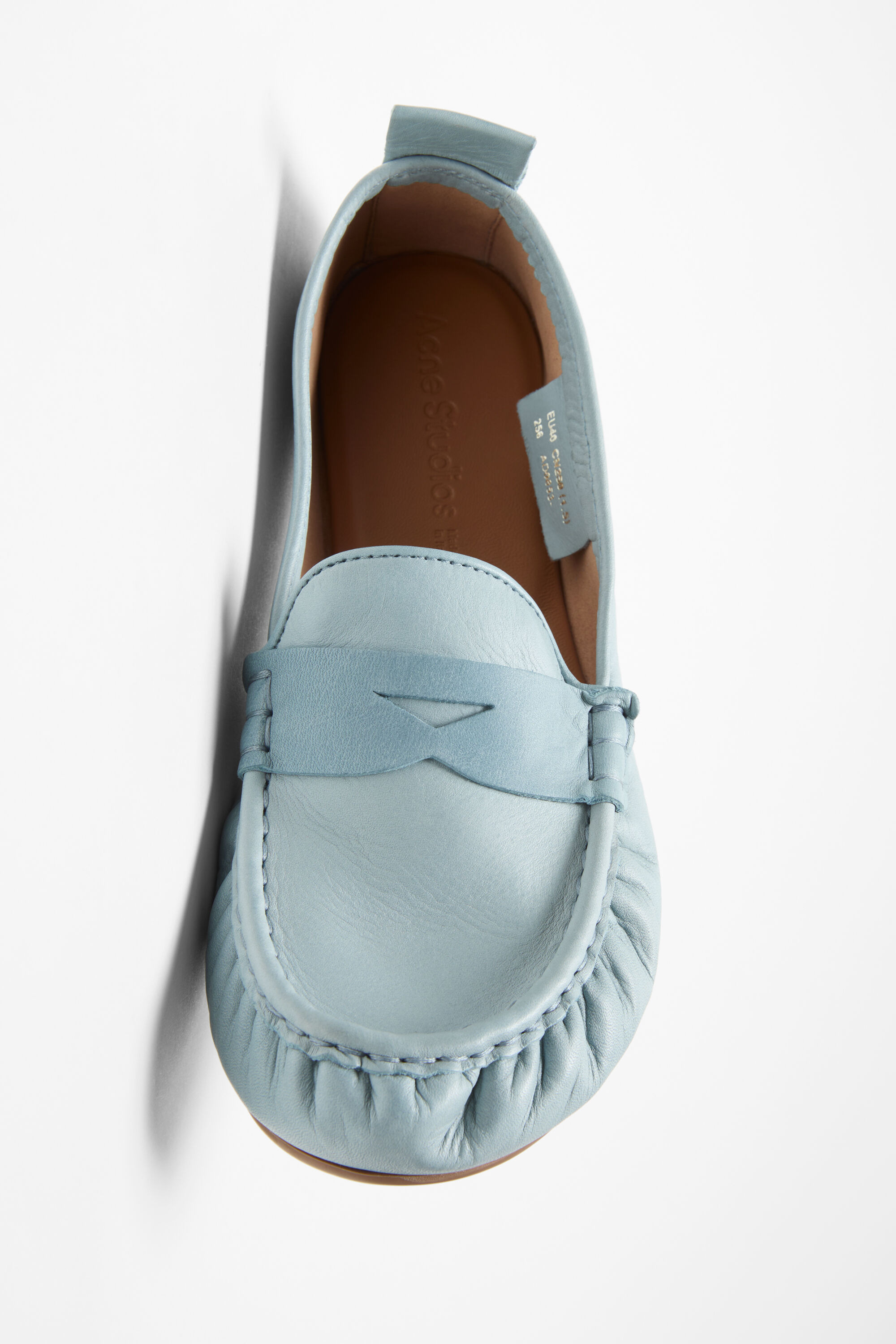 Leather loafers - Sky blue - 5