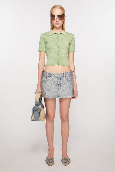 Acne Studios Monogram denim mini skirt - Blue/beige outlook