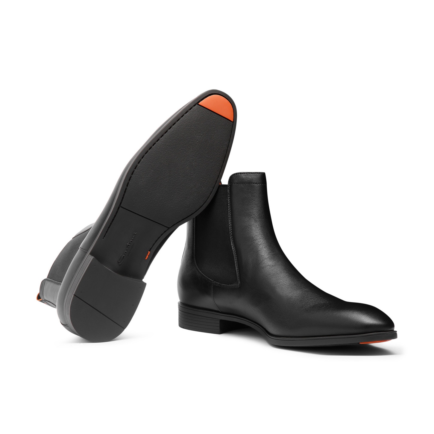 Men's black leather Chelsea boot - 4