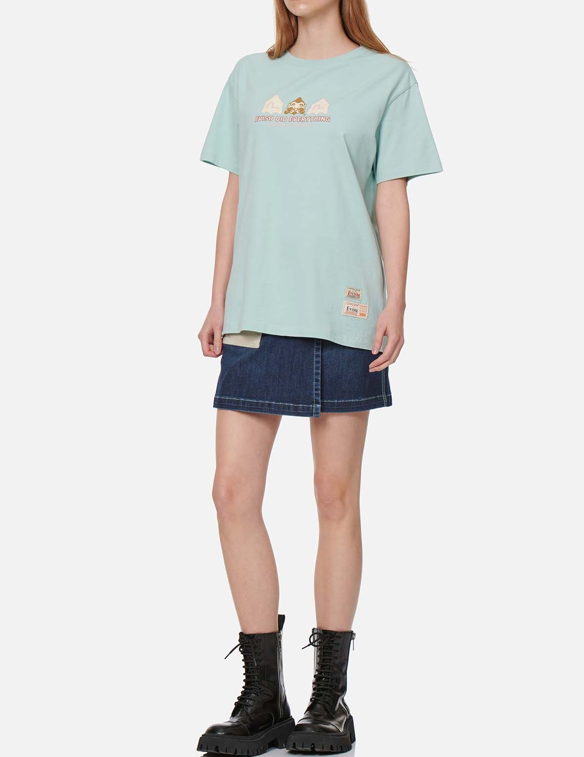 LOGO DENIM SKIRT WITH CARGO POCKET - 6
