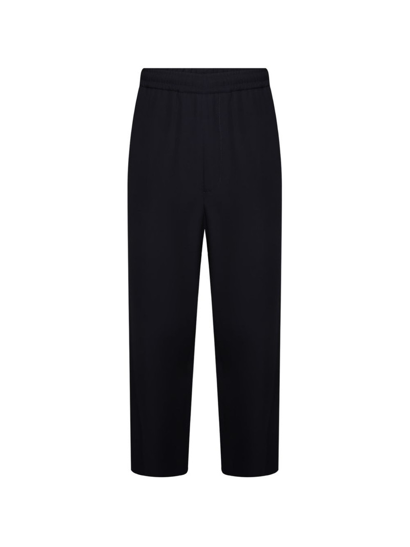 elasticated-waistband trousers 1