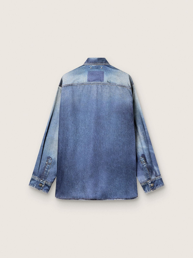 Golden Goose Women's oversized shirt with a lived-in denim effect outlook