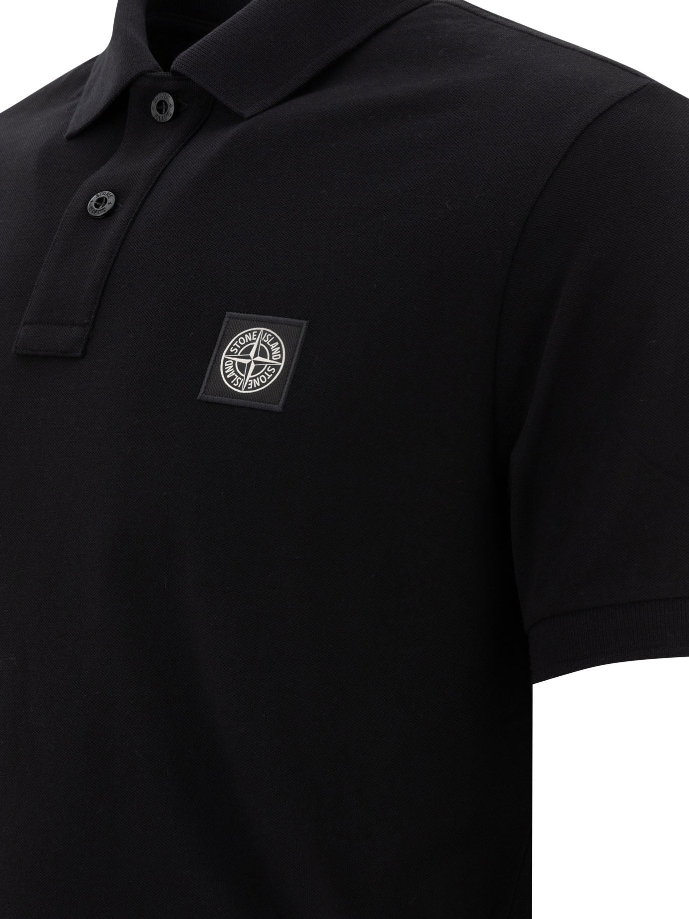 Stone Island Organic Cotton And Pique Polo Shirt - 4