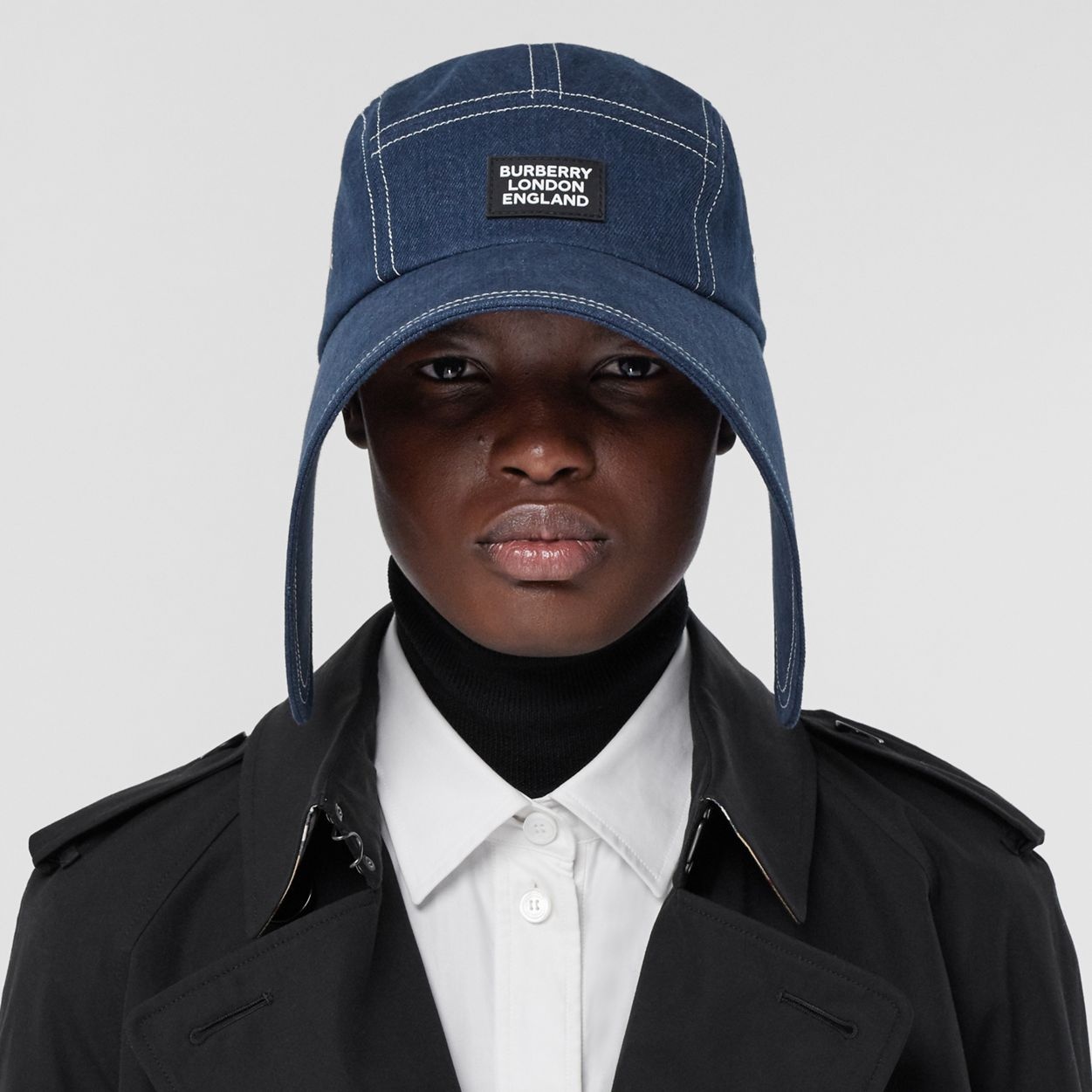 Logo Appliqué Denim Bonnet Cap - 3