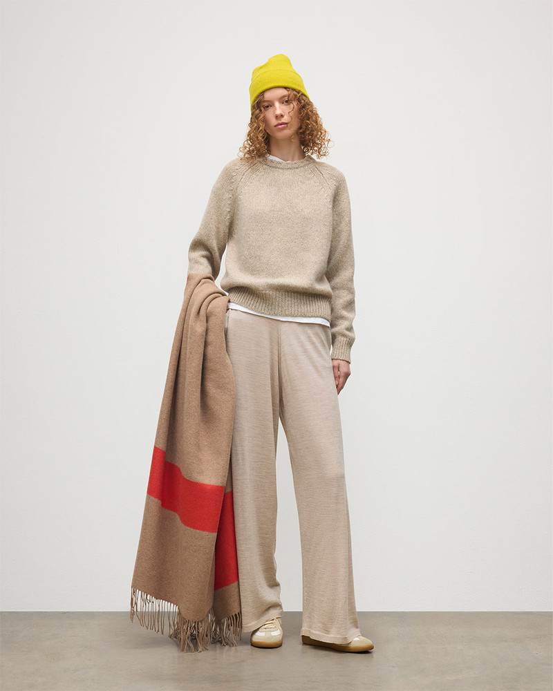 Johnstons of Elgin Bay Natural Marl Cashmere & Cotton Jumper outlook