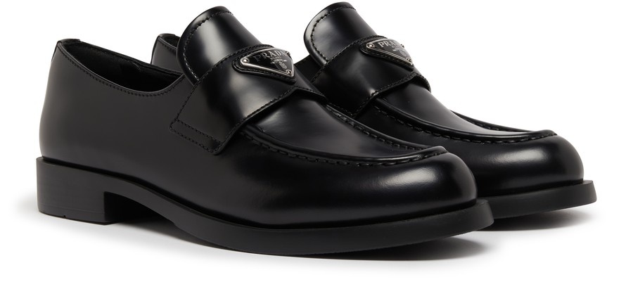 Brushed leather loafers - 3