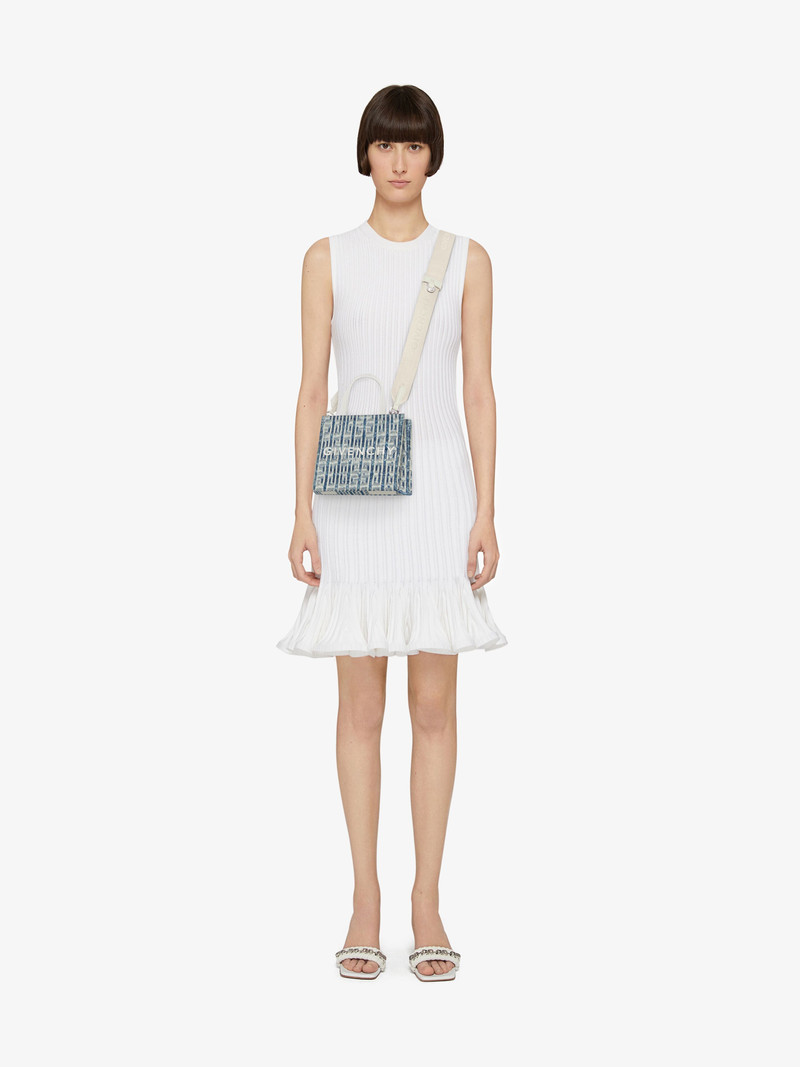 Givenchy MINI G-TOTE SHOPPING BAG IN 4G BLEACHED DENIM outlook