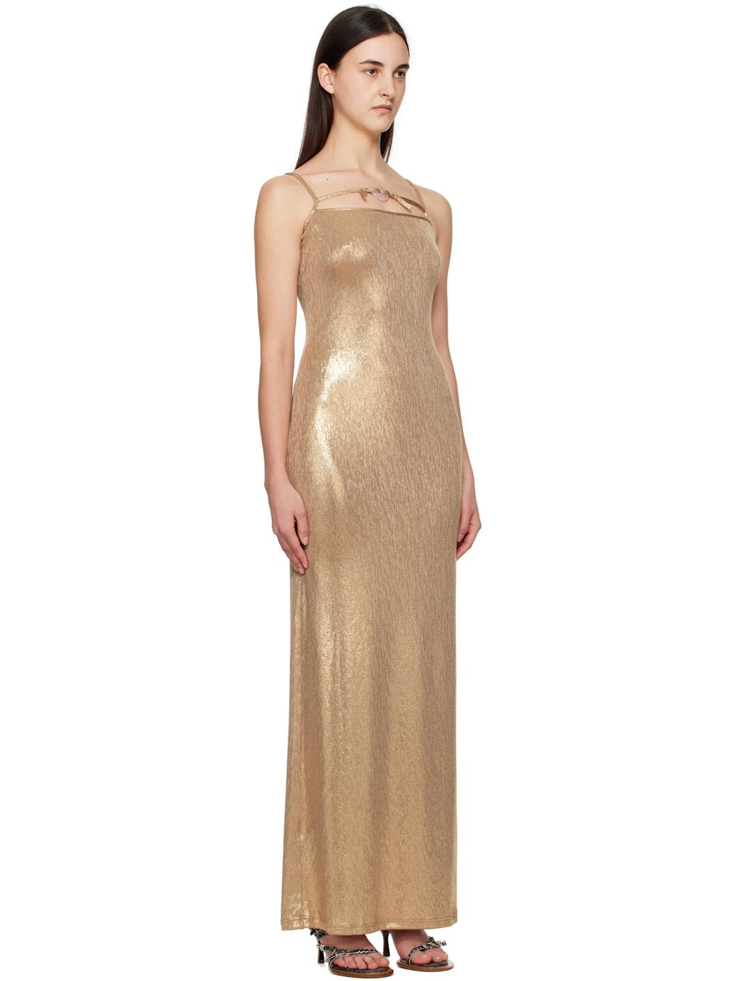 Gold Charmed Maxi Dress - 2