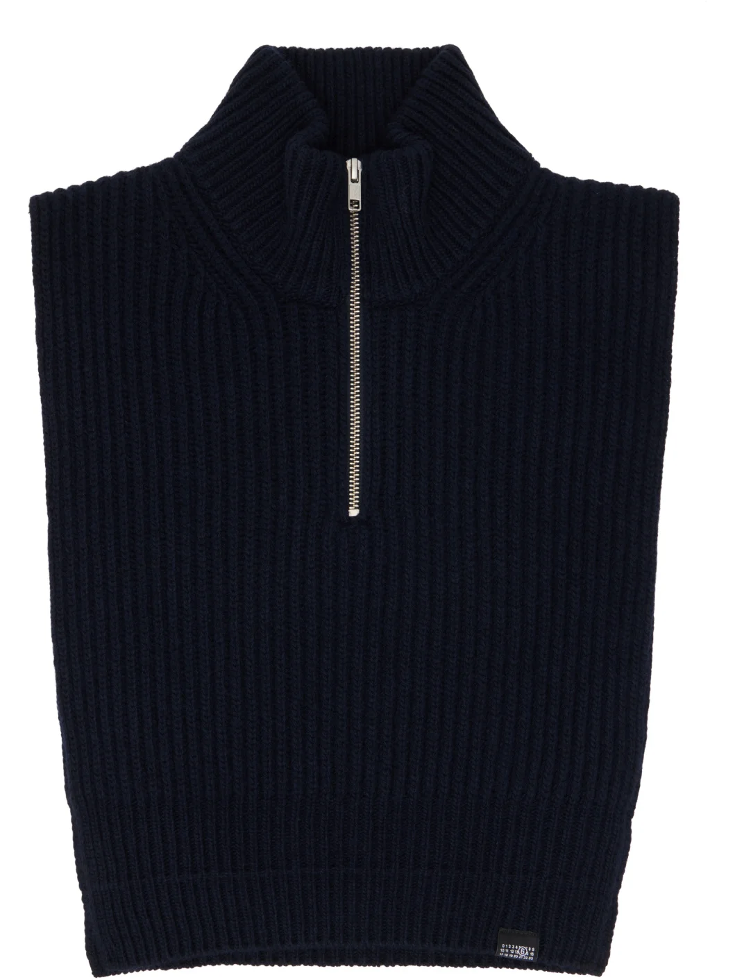 Navy Wool Stole Scarf - 1