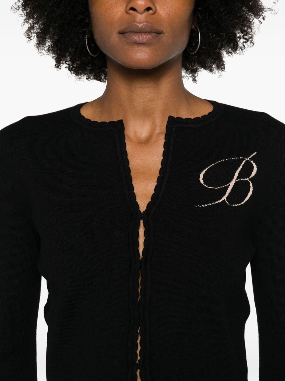 logo-jacquard cardigan - 5