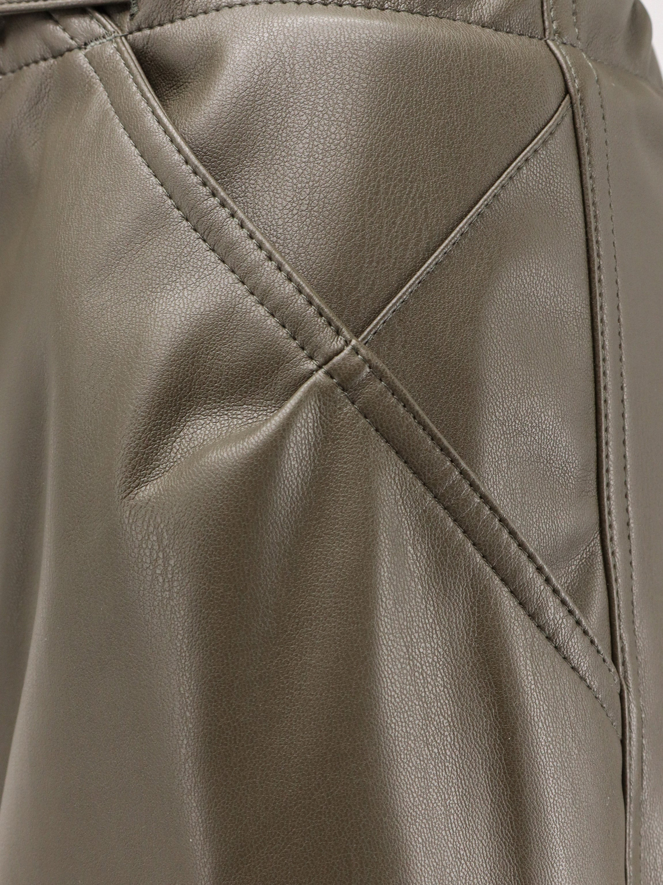 Faux Leather Relaxed Fit Trousers - 3