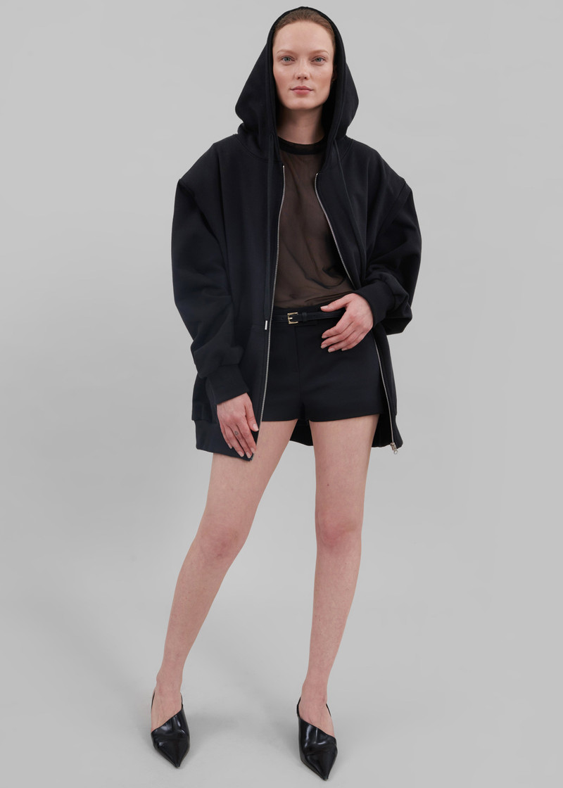 Nami Zip Up Hoodie - Black 8