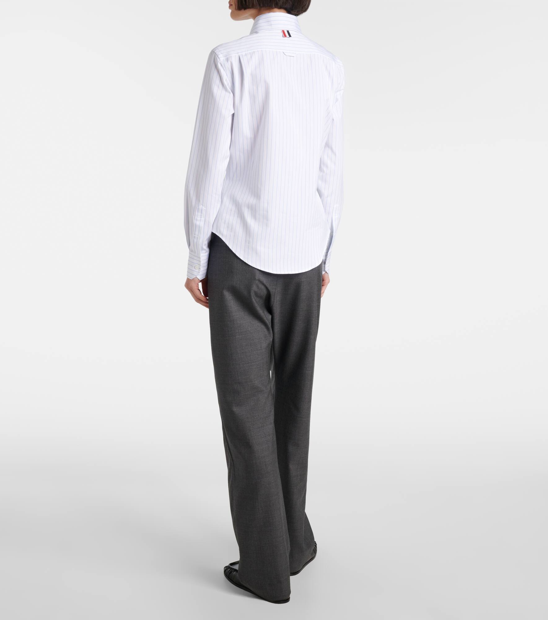 Pinstripe cotton poplin shirt - 3
