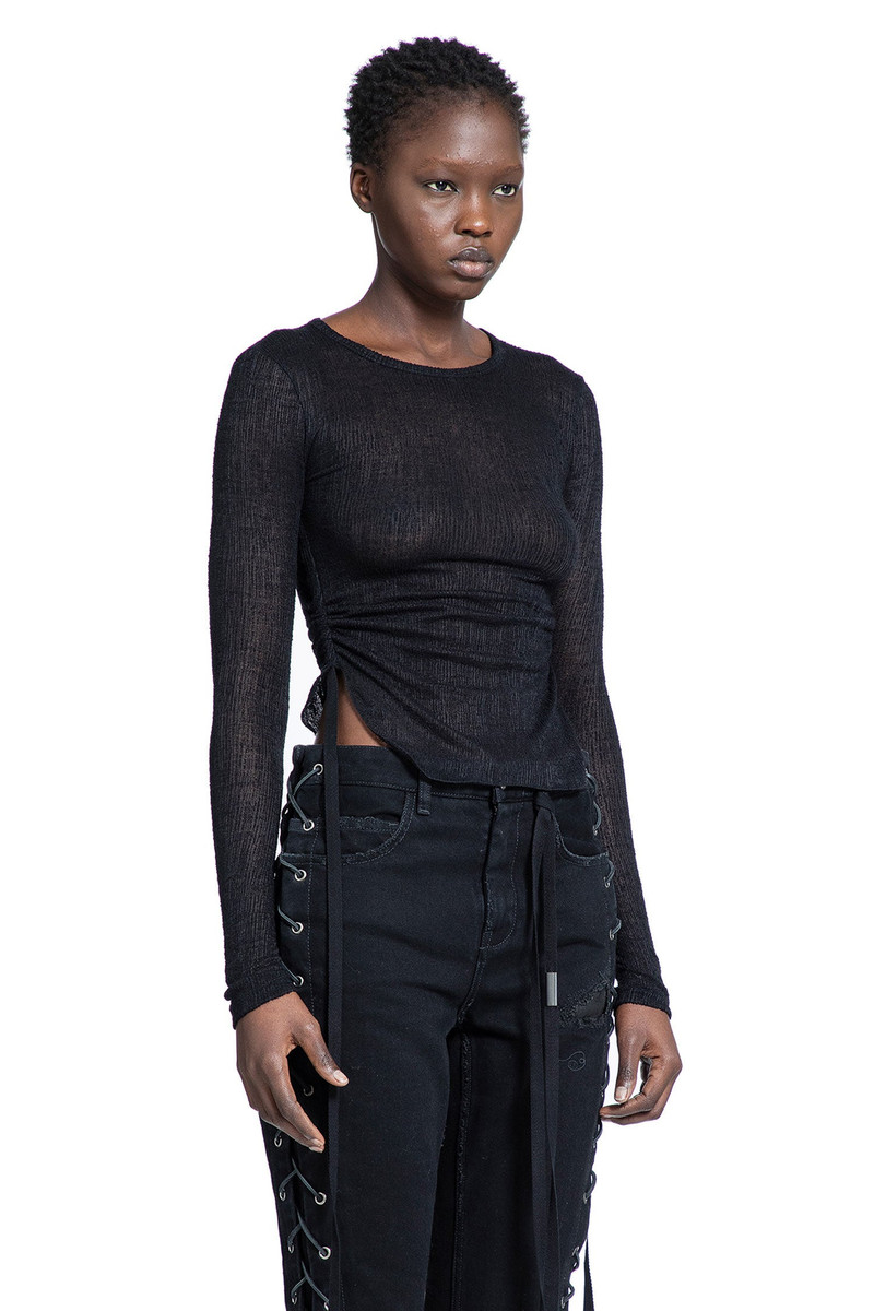 Ann Demeulemeester Oke Long Sleeve Crop Top outlook