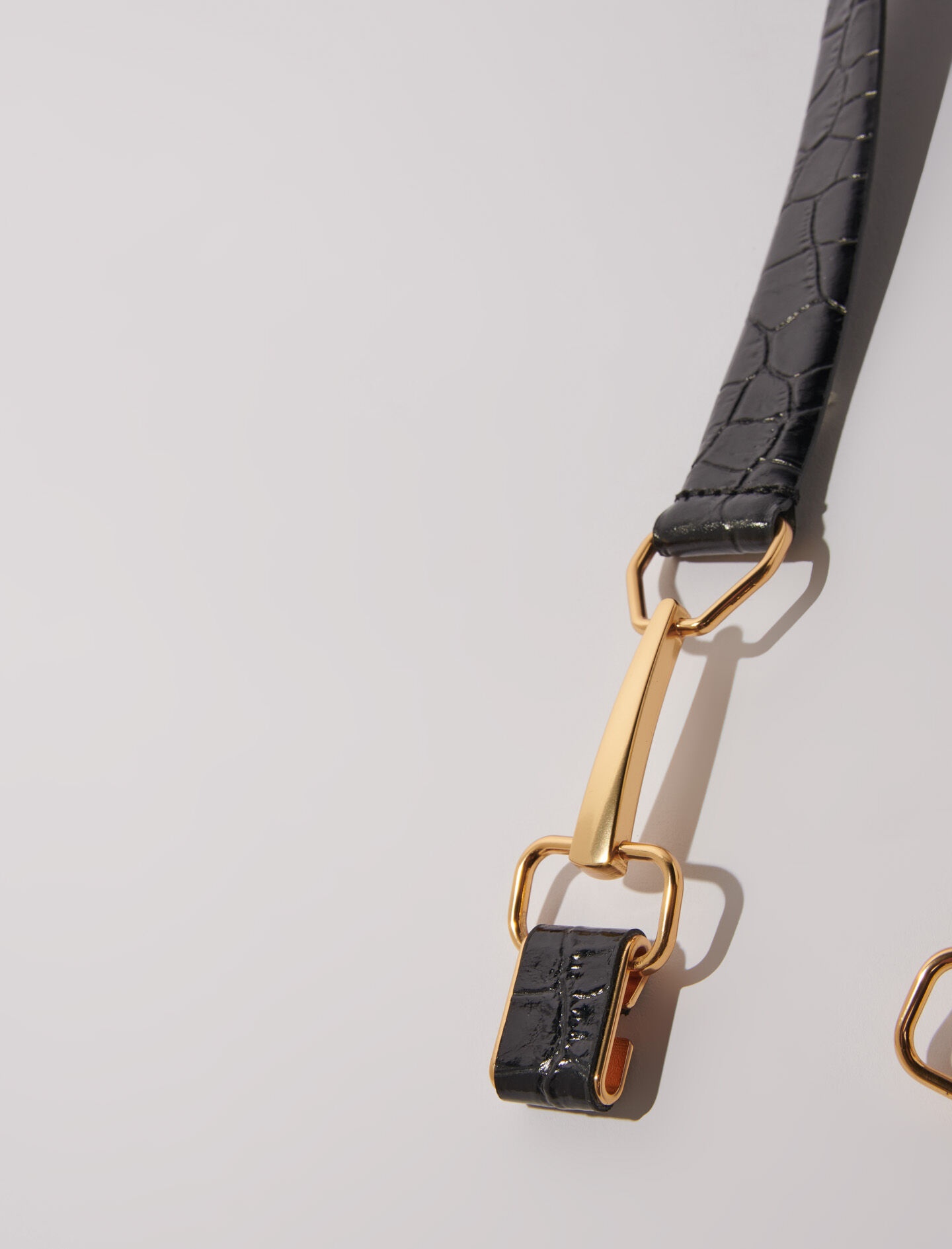 Leather belt with horse bit buckle - 3