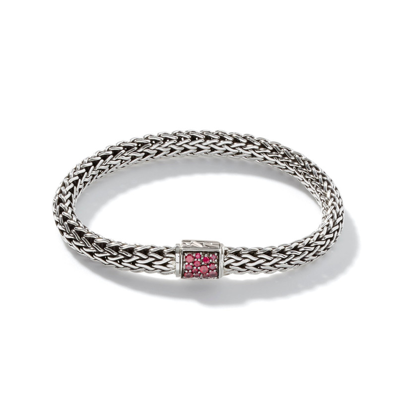 Icon Bracelet, Sterling Silver, Reversible Gemstones, 6.5MM 1
