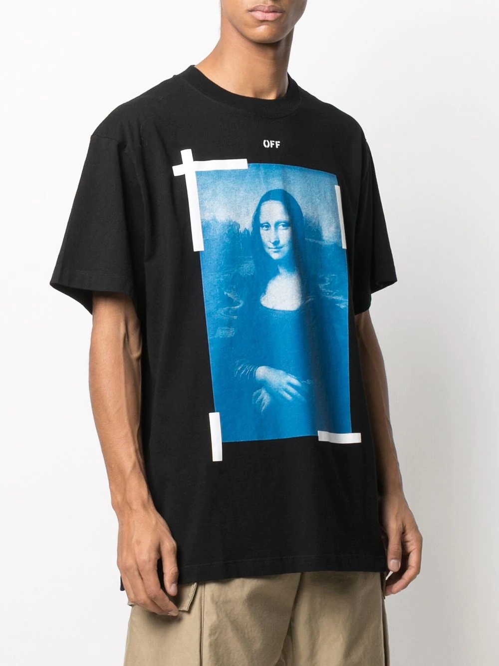 Mona Lisa print oversized T-shirt - 3