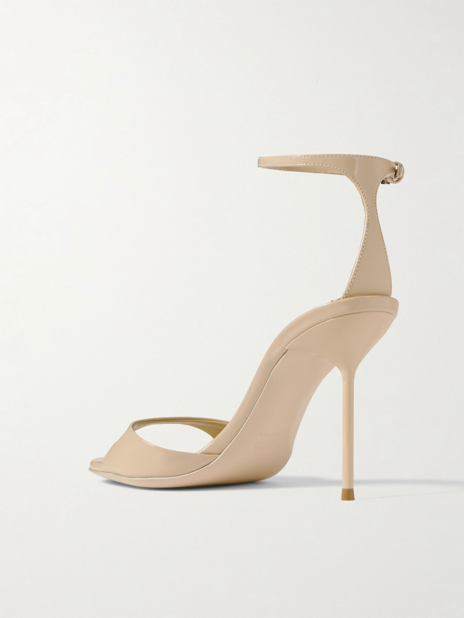 Lidia patent-leather sandals Cream - 3