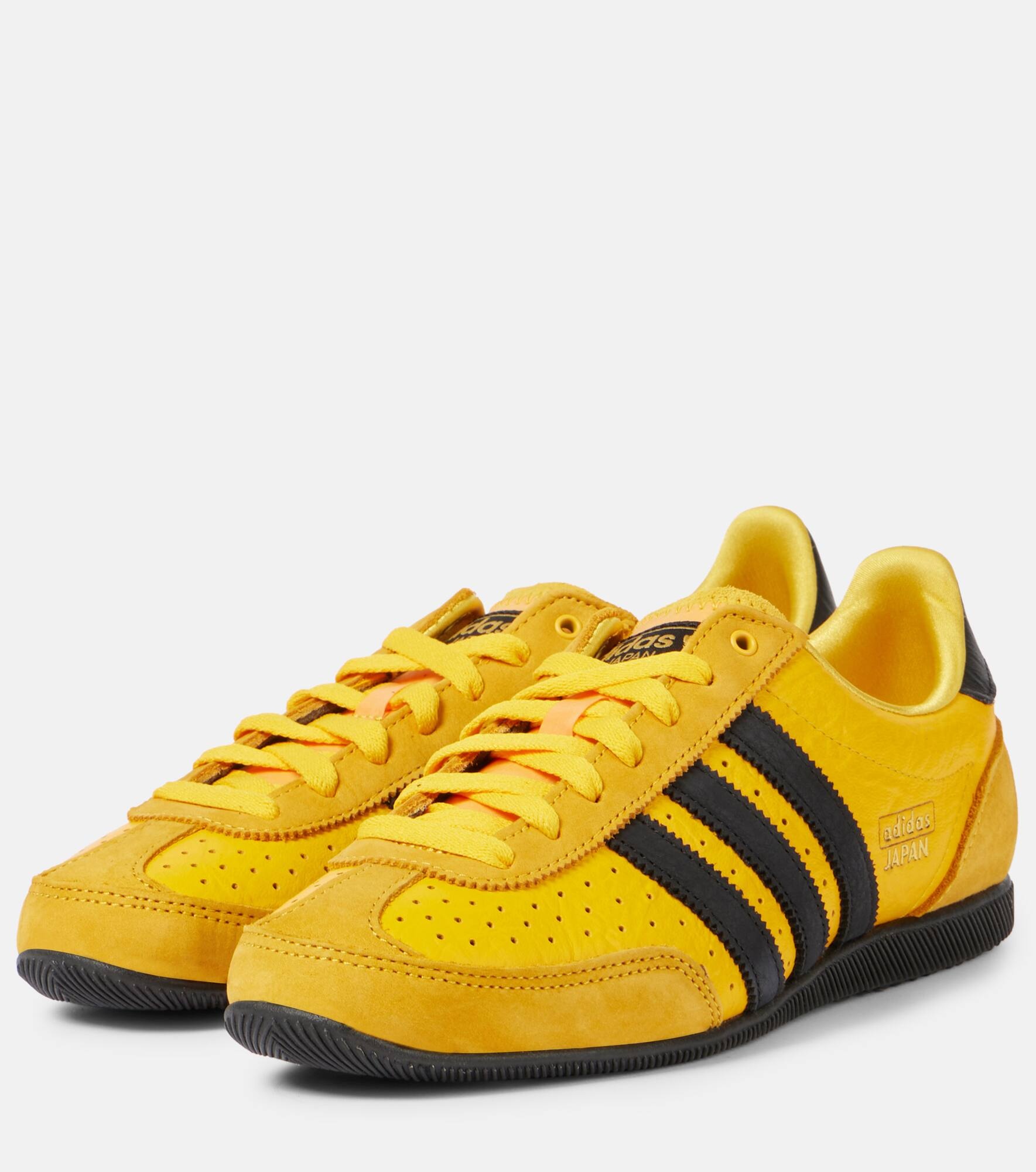 Japan suede-trimmed leather sneakers - 4