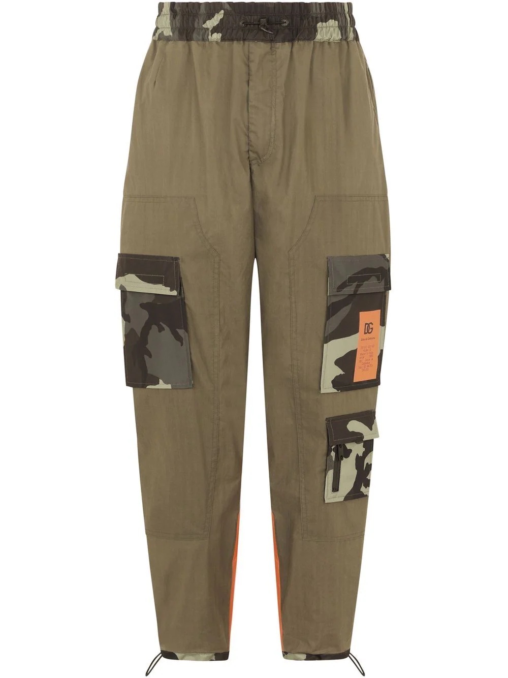 tapered color-block trousers - 1