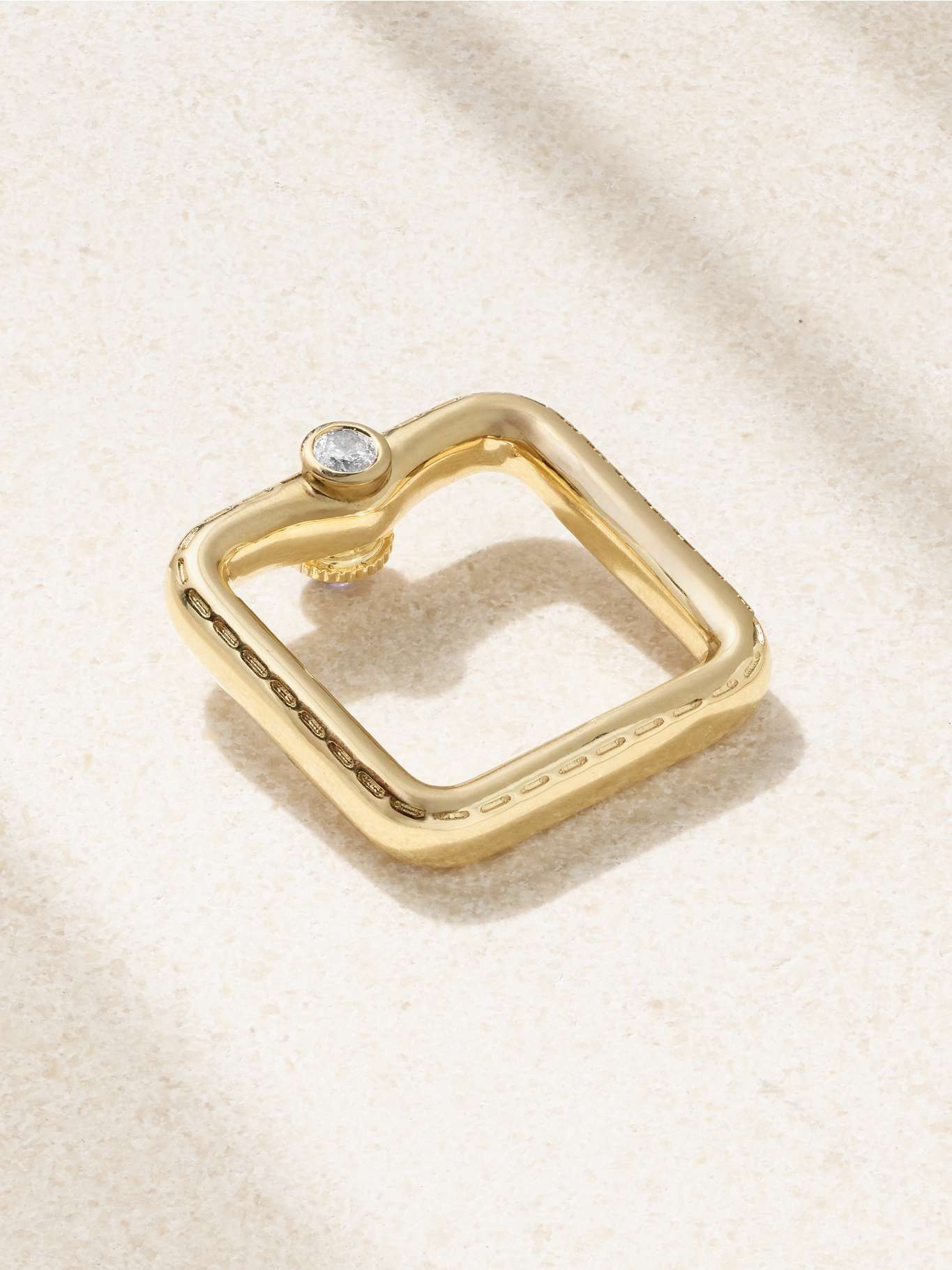 Bague Gousset 9-karat gold, sapphire and diamond ring Gold - 3