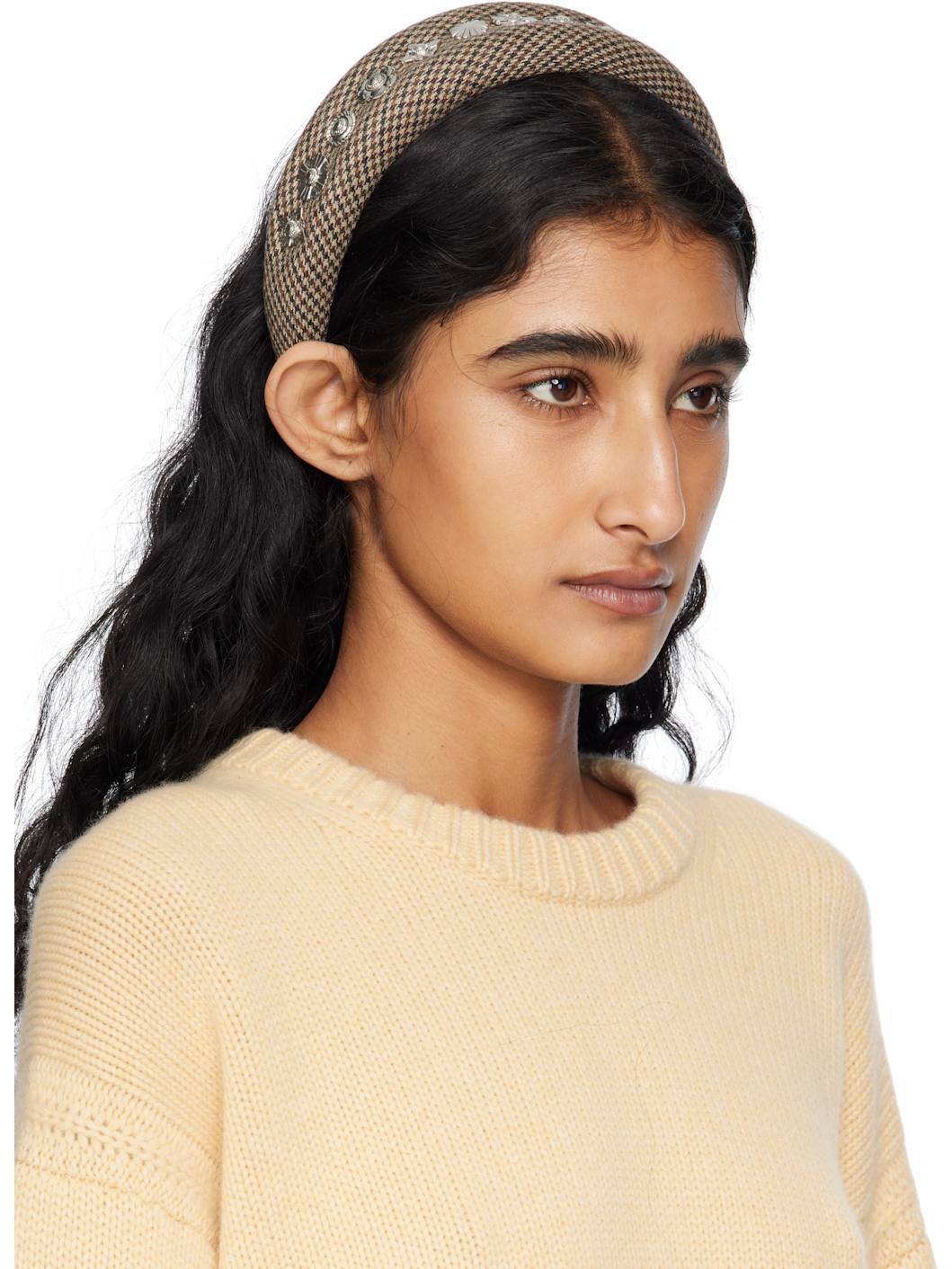 Beige Metal Headband - 2