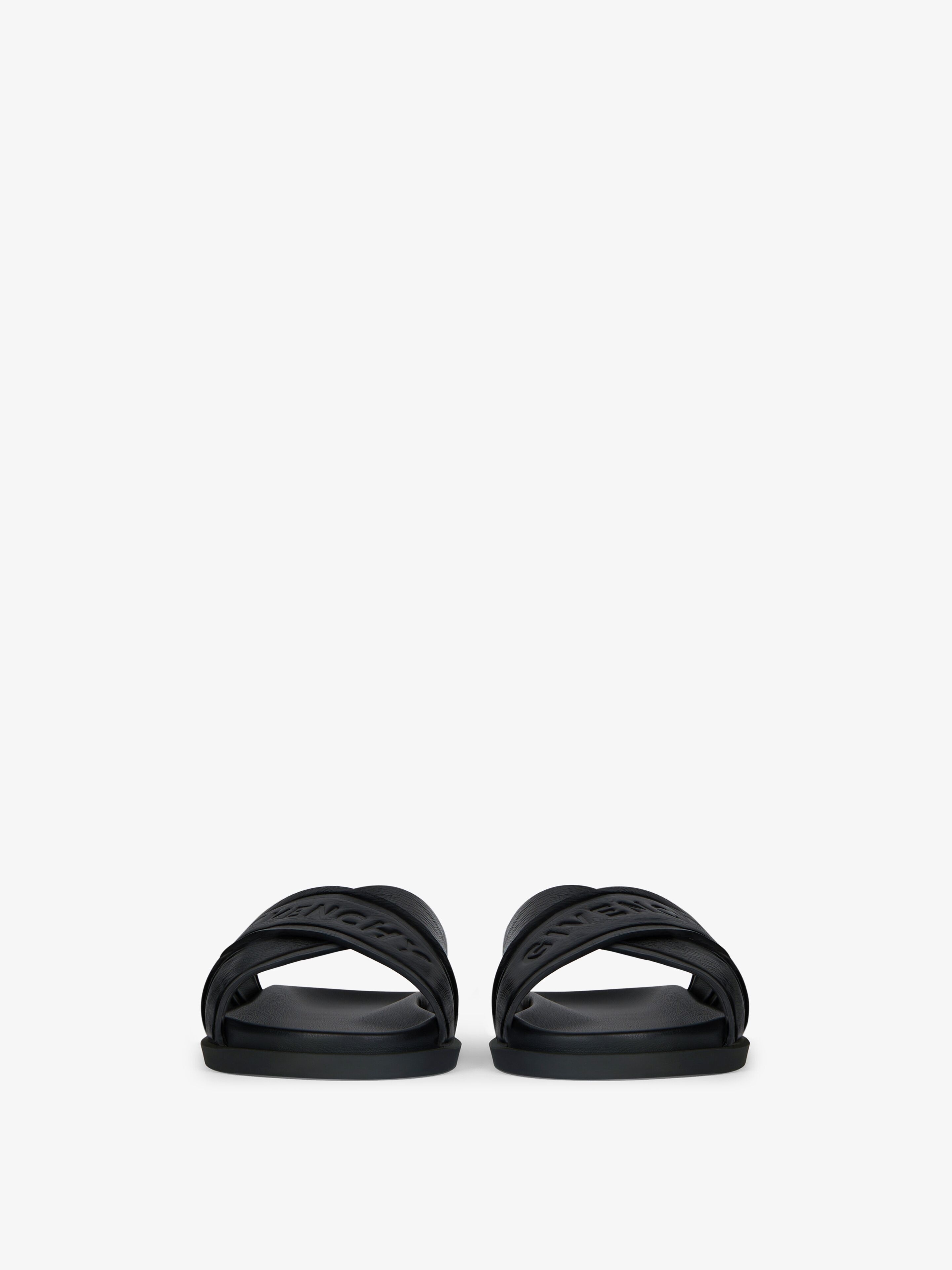 G PLAGE FLAT SANDALS WITH CROSSED STRAPS IN LEATHER - 2