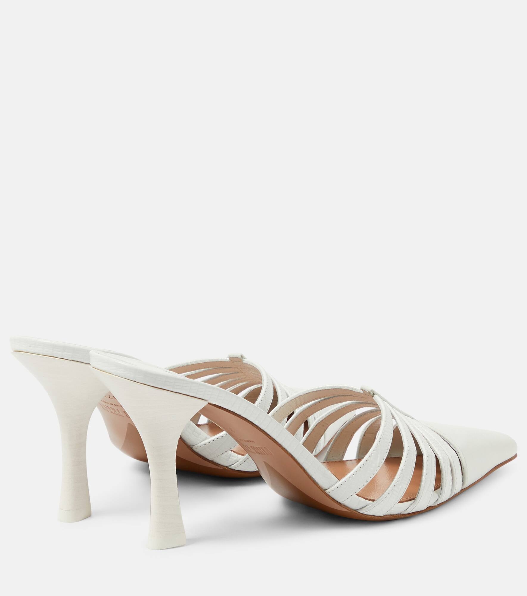 Nadia 85 cutout leather mules - 3