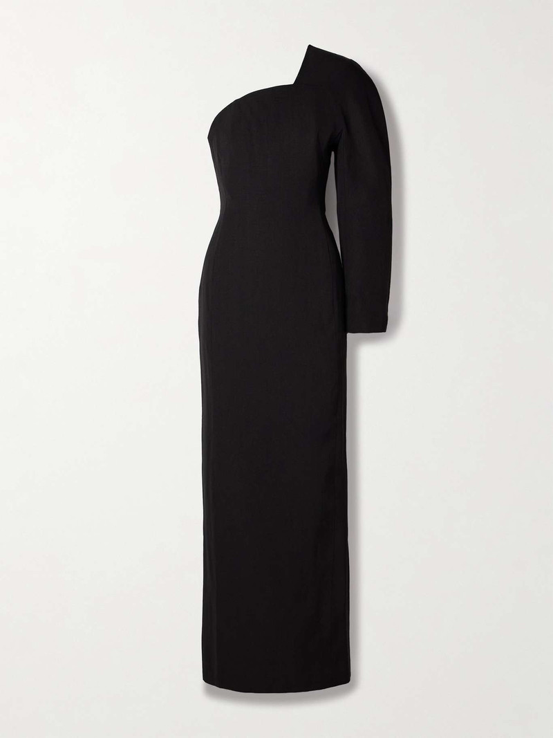 Pablo one-sleeve woven gown - 1