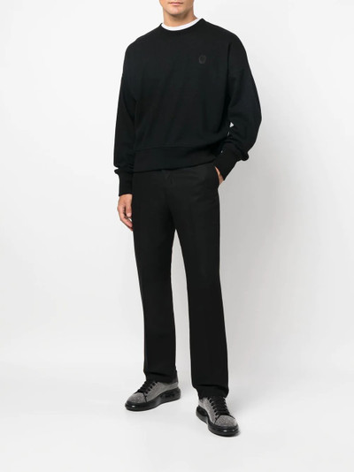 Alexander McQueen logo-patch wool sweatshirt outlook