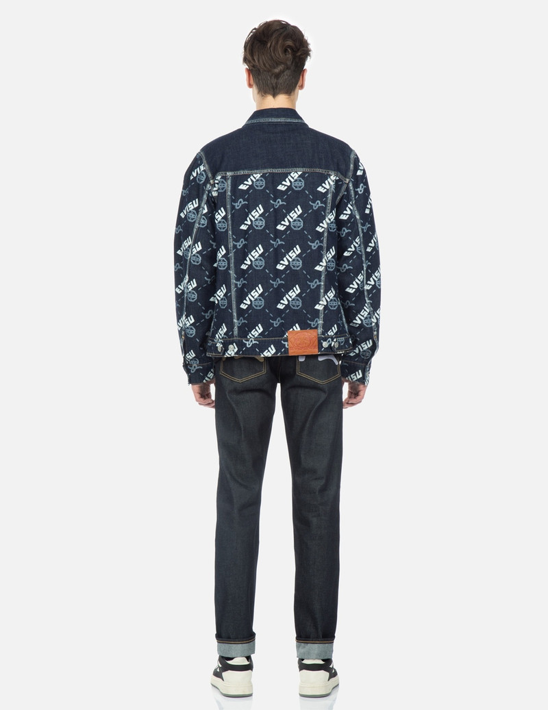 MONOGRAM EMBOSSED SEAGULL PRINT CARROT FIT JEANS #2017 5