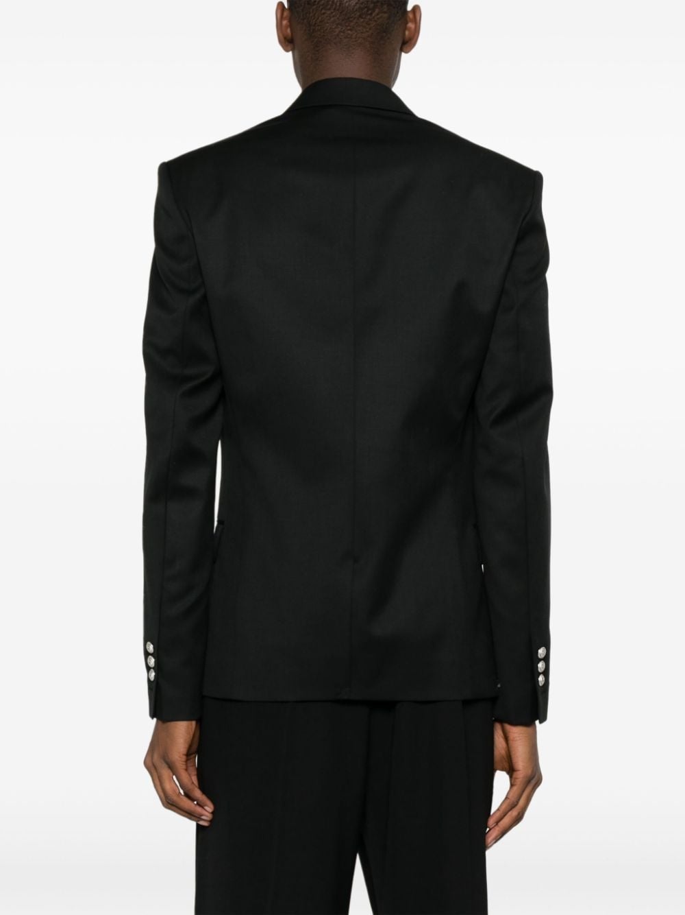 single-breasted wool blazer - 4