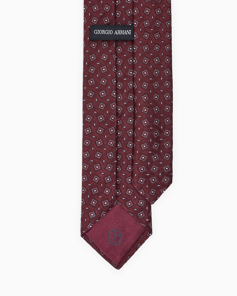 GIORGIO ARMANI SILK TIE WITH GEOMETRIC JACQUARD MOTIF outlook