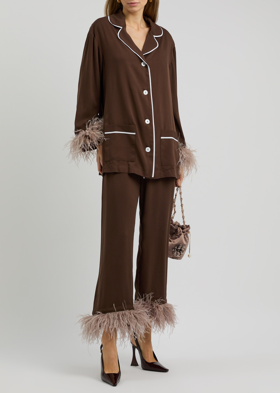 Sleeper Party Feather-trimmed Pyjama set - 4