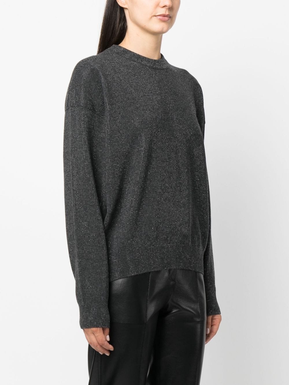 rhinestone-embellished wool jumper - 3
