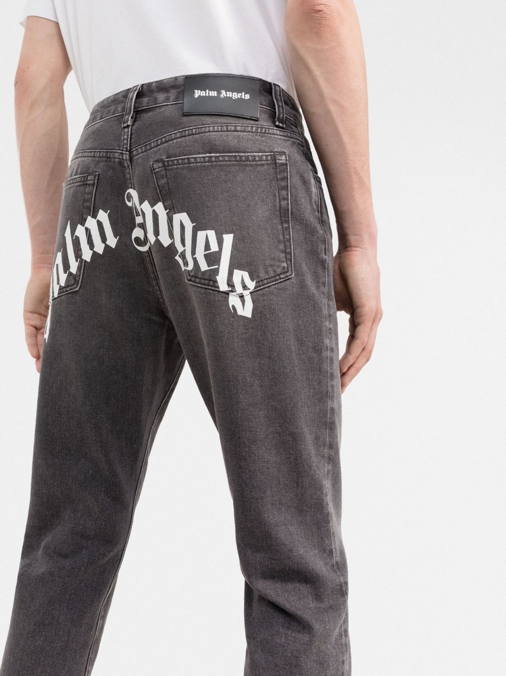 logo-print straight-leg jeans - 3