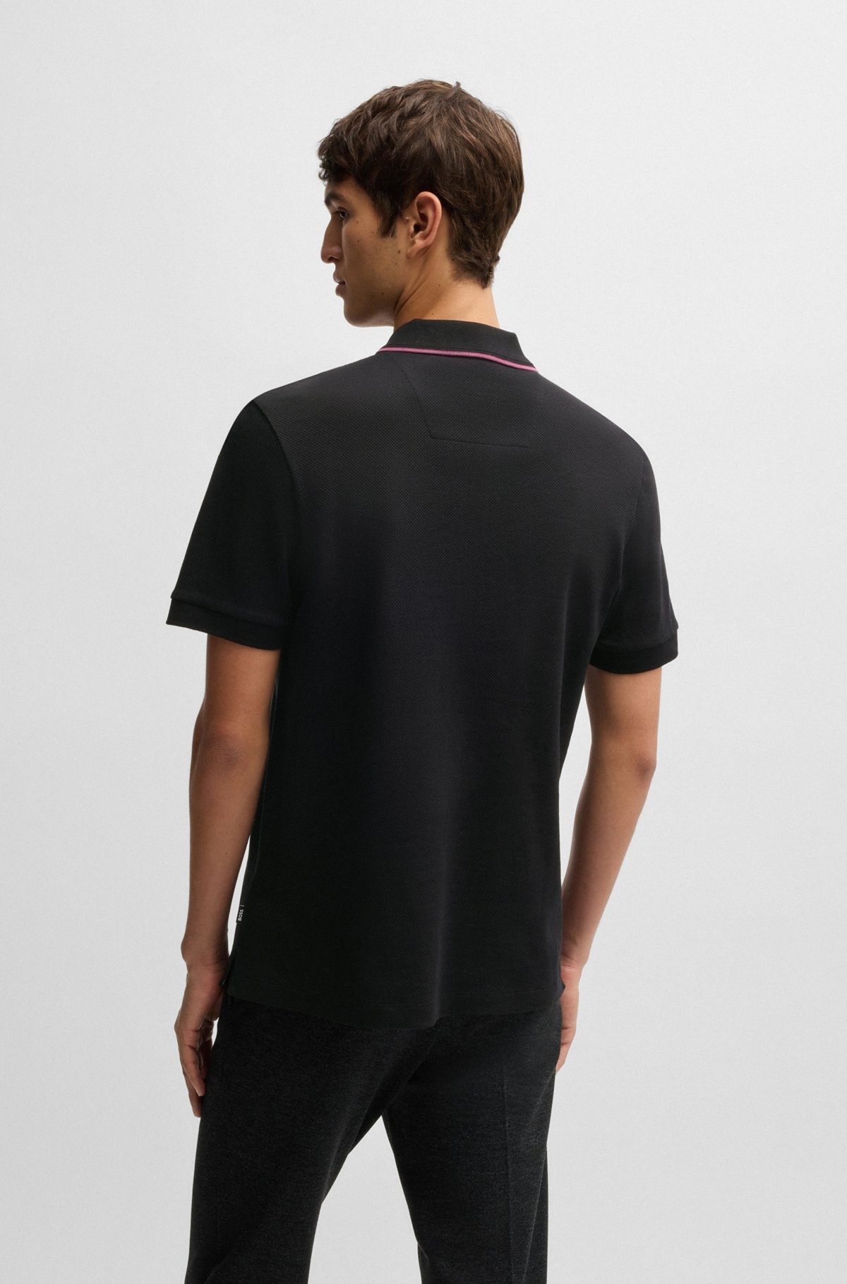 STRUCTURED-COTTON POLO SHIRT WITH ZIP PLACKET - 5