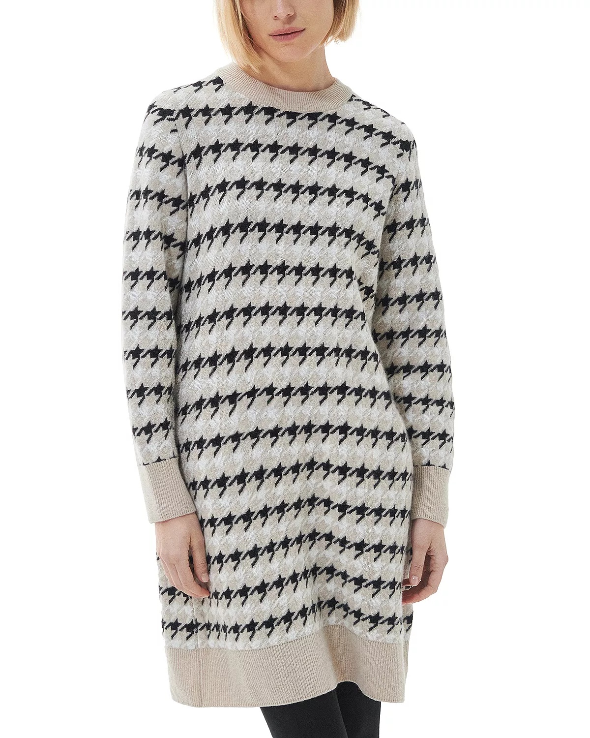 Marie Houndstooth Knit Dress - 1