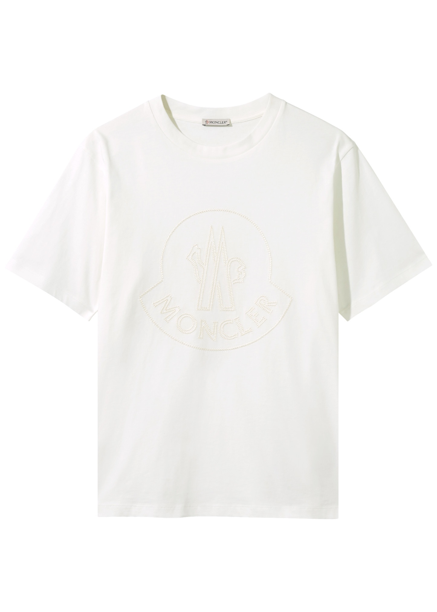 Logo-embroidered cotton T-shirt - 1